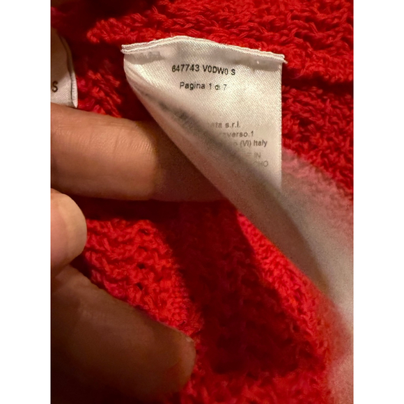 Women's Bottega Veneta Red Compact Pom Pom Cotton Sweater S - Picture 11 of 13